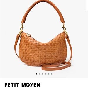 Clare V. Petit Moyen Natural Woven Checker